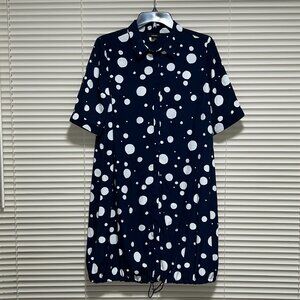 Alfani Blue Button-Up Blouse Size 8